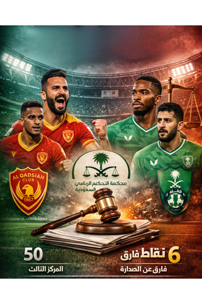 نقاط الأهلي على المحك.. القادسية يصعّد شكواه للتحكيم السعودي