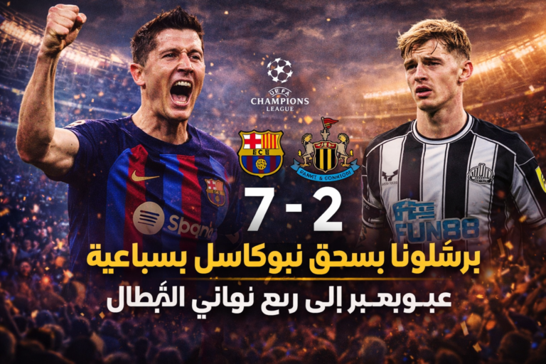 برشلونة يحتفل بالفوز الكبير