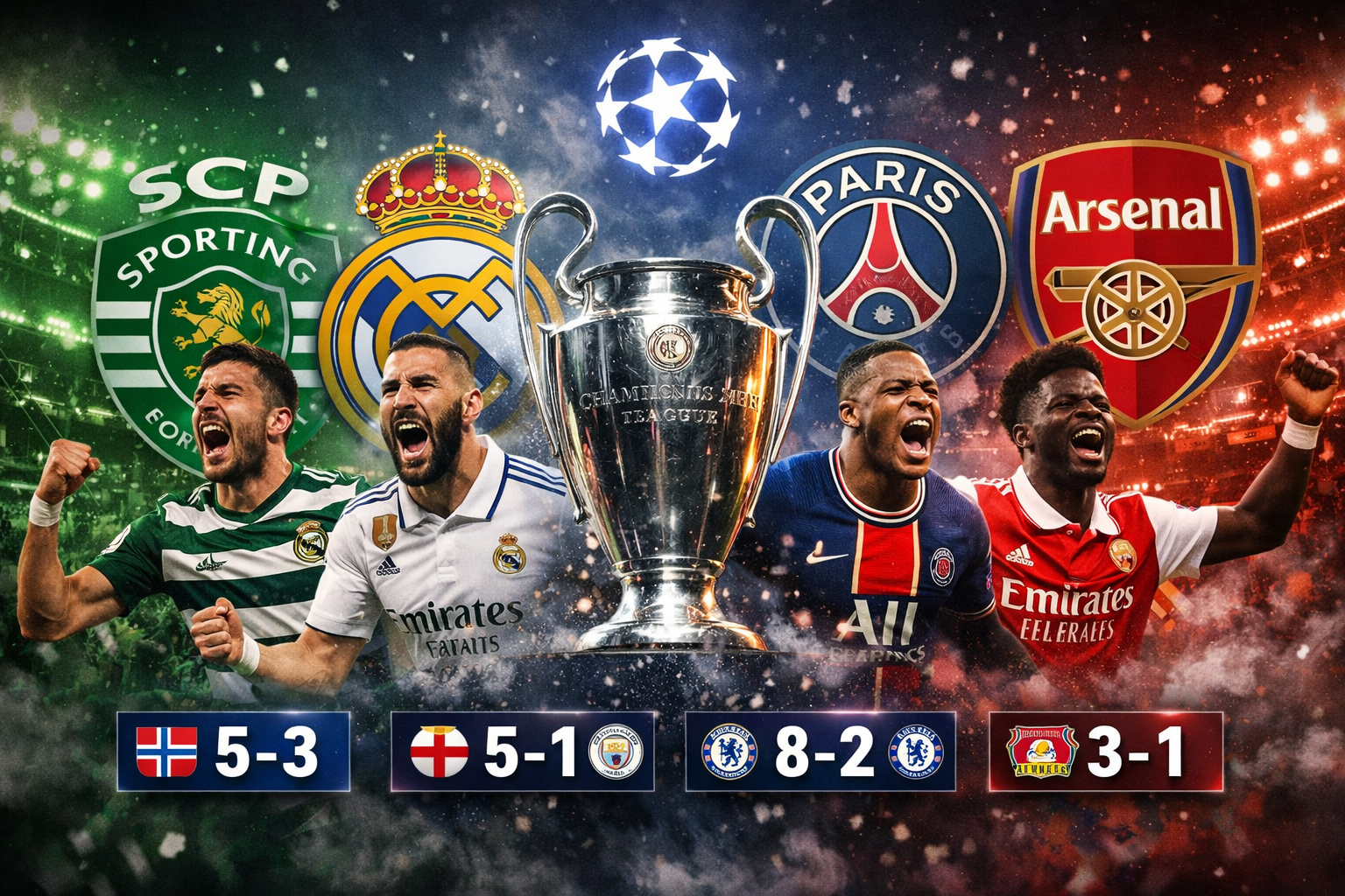 تألق الأندية في دوري الأبطال