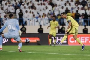 النصر يعزز الصدارة بثنائية رونالدو وفيليكس أمام الأخدود