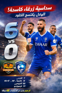 الهلال يستعرض بسداسية ساحقة ويشعل سباق الصدارة