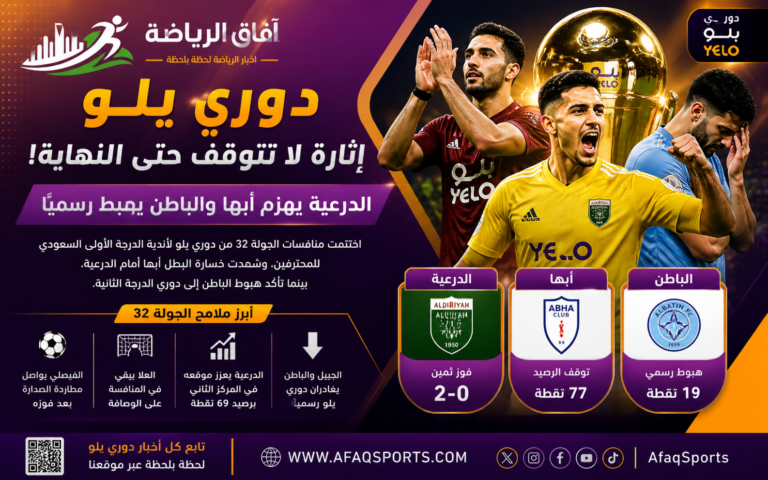 دوري يلو 32 ومتابعة الأندية