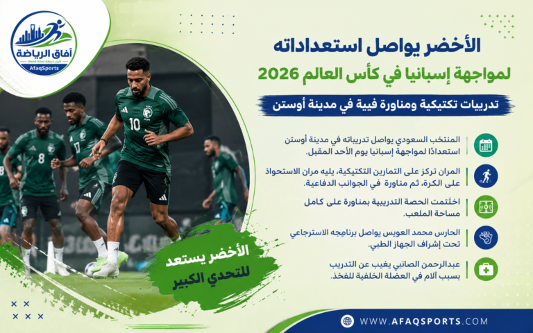 الأخضر يستعد لمنتخب إسبانيا