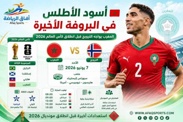 المغرب يواجه النرويج في اختبار نهائي