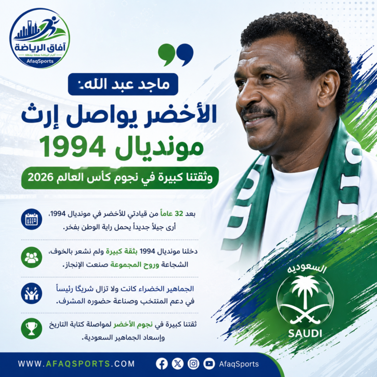 ماجد عبد الله الأخضر يواصل إرثه