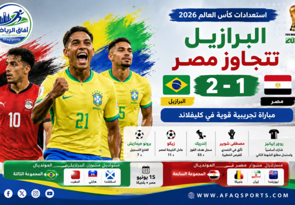 مباراة ودية بين البرازيل ومصر