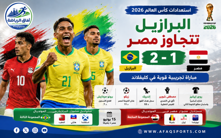 مباراة ودية بين البرازيل ومصر