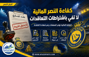 الرقابة المالية تؤخر تعاقدات النصر رغم حصوله على شهادة الكفاءة