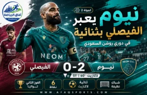 لاكازيت يقود نيوم لعبور الفيصلي بثنائية ويواصل الانطلاقة المثالية في روشن
