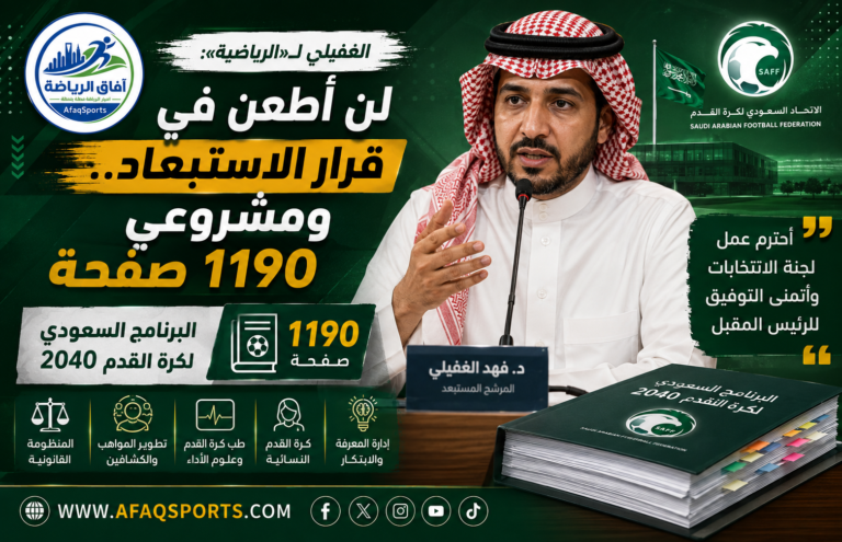 04 - 00 - الغفيلي لـ«الرياضية» لن أطعن في قرار الاستبعاد.. ومشروعي 1190 صفحة