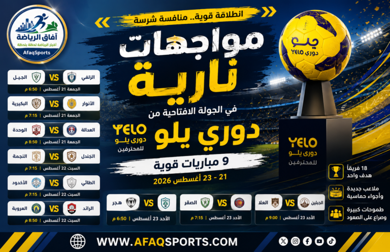 070- مواجهات نارية في الجولة الافتتاحية من دوري يلو