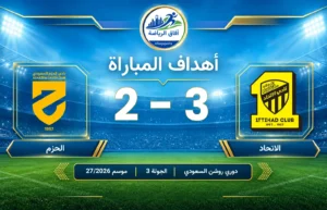 أهداف مباراة الاتحاد 3 2 الحزم دوري روشن للمحترفين الجولة 3 موسم 2026/27
