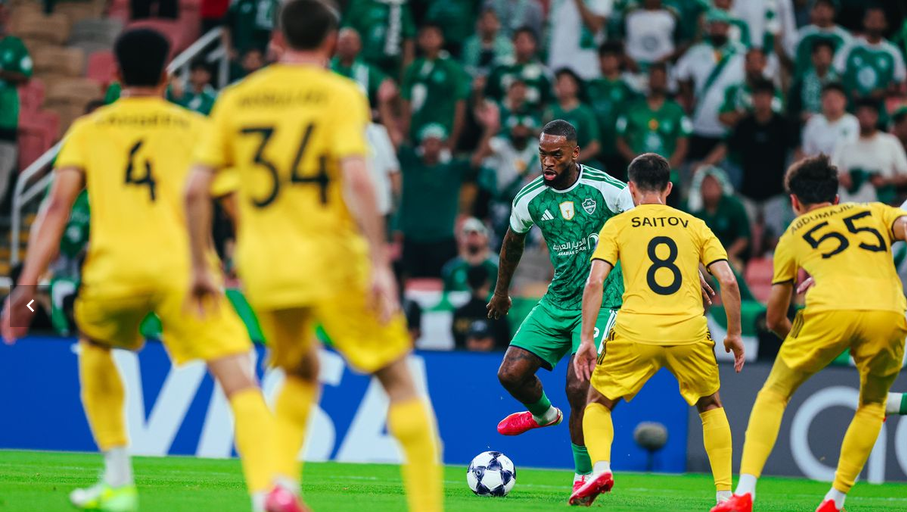 مباراة  الأهلي يتعادل مع باختاكور